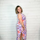 "Calgon Take Me Away" Sleeveless Floral Maxi with Pockets (Lavender)-Lola Monroe Boutique