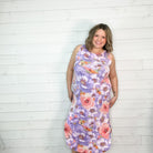 "Calgon Take Me Away" Sleeveless Floral Maxi with Pockets (Lavender)-Lola Monroe Boutique