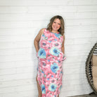 "Calgon Take Me Away" Sleeveless Floral Maxi with Pockets (Pink)-Lola Monroe Boutique