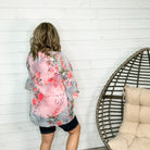 "Calm" Floral Ruffle Sleeve Kimono-Lola Monroe Boutique