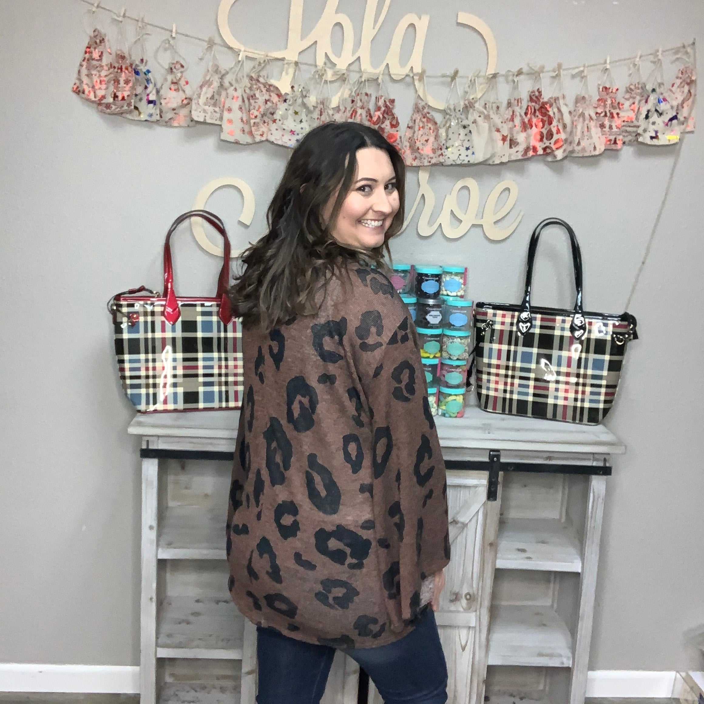 "Cape"able Cardigan " Animal Print Oversized Bell Sleeve Cardigan-Lola Monroe Boutique