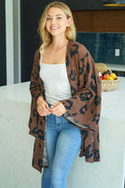 "Cape"able Cardigan " Animal Print Oversized Bell Sleeve Cardigan-Lola Monroe Boutique