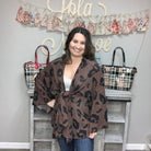 "Cape"able Cardigan " Animal Print Oversized Bell Sleeve Cardigan-Lola Monroe Boutique