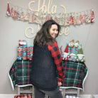 "Check it Out" Buffalo Plaid Hoodie (Black Body)-Lola Monroe Boutique