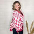 "Check Me Out" Checkered Cardigan with Sequin Detail (Multiple Colors)-Lola Monroe Boutique