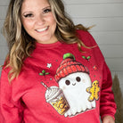 Christmas Ghost Sweatshirt-Lola Monroe Boutique