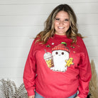 Christmas Ghost Sweatshirt-Lola Monroe Boutique