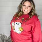 Christmas Ghost Sweatshirt-Lola Monroe Boutique