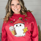 Christmas Ghost Sweatshirt-Lola Monroe Boutique