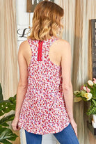 "Clare" Floral Tank with Back Zipper Detail-Lola Monroe Boutique