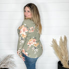 "Clover" Floral Long Sleeve Split Neck-Lola Monroe Boutique