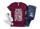 Coffee Is Addicted to Me Graphic V-Neck Tee-Lola Monroe Boutique