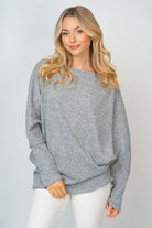 "Collins" Long Sleeve Boat Neck Sweater-Lola Monroe Boutique