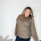 "Comfortable" Long Sleeve Henley Style (Mocha)-Lola Monroe Boutique