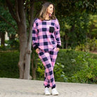 "Comfy" Plaid Lounge Set with Pockets-Lola Monroe Boutique