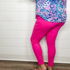 "Copperfield" Pull On Trousers (Hot Pink)-Lola Monroe Boutique