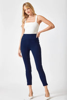 "Copperfield" Pull On Trousers (Navy)-Lola Monroe Boutique