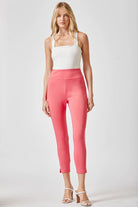 "Copperfield" Pull On Trousers (Spring Strawberry)-Lola Monroe Boutique