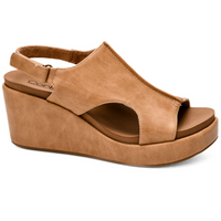 Carley Wedge Sandal By Corkys (Caramel All)-Lola Monroe Boutique