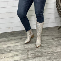 Corkys "Glitzy" Clear Rhinestone Tall Boot