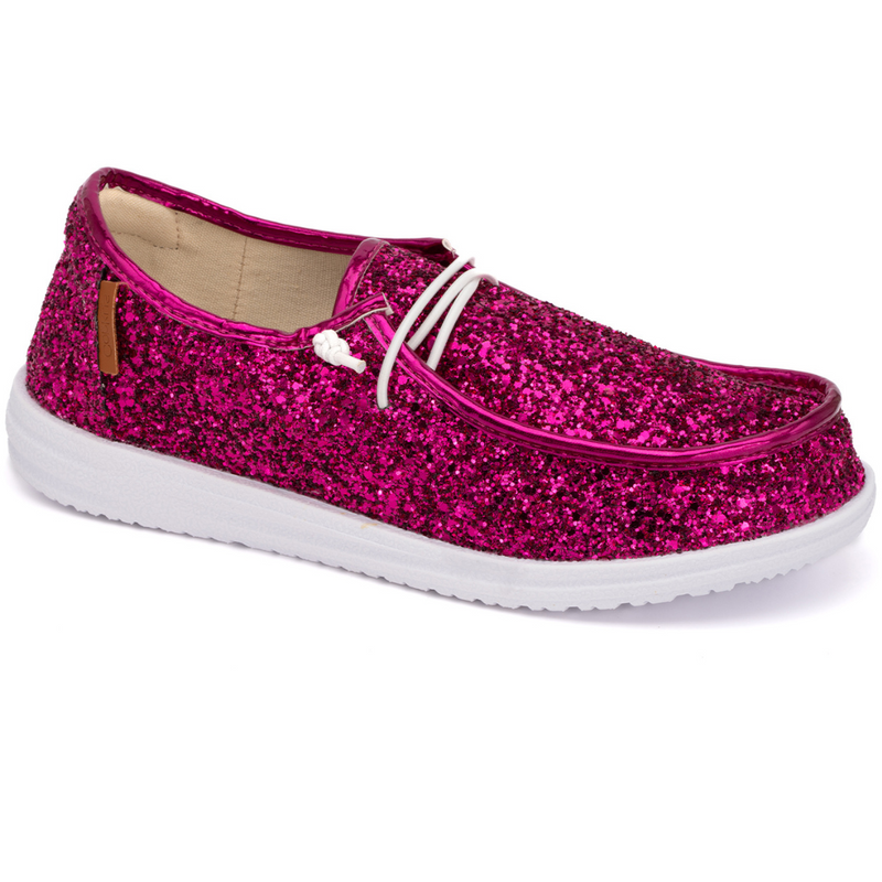 "Kayak" By Corky (Fuchsia Glitter)-Lola Monroe Boutique