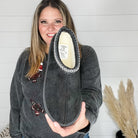 Corkys "Pillow Talk" Sherpa Lined Platform Slip On (Black)-Lola Monroe Boutique