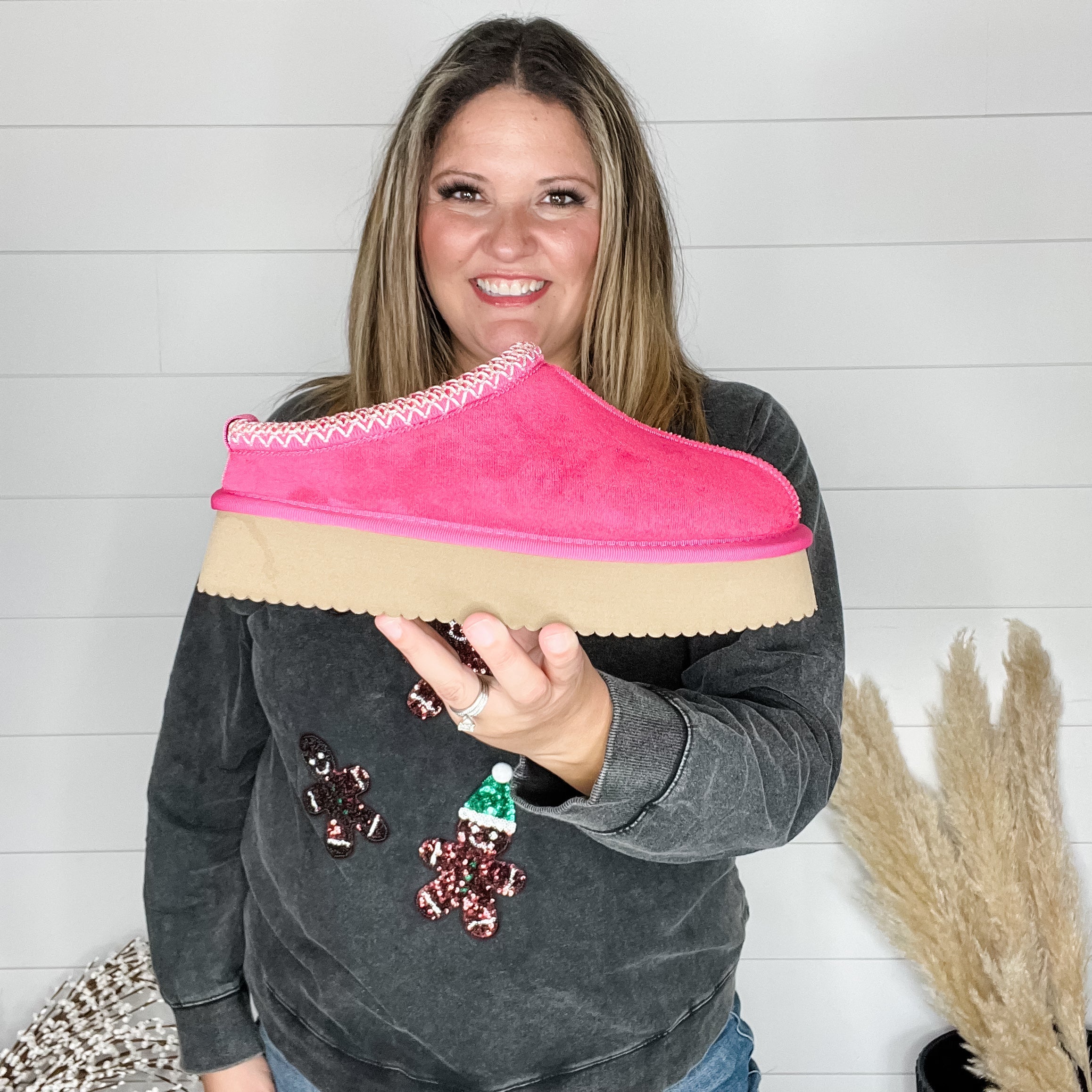 Corkys "Pillow Talk" Sherpa Lined Platform Slip On (Fuchsia)-Lola Monroe Boutique