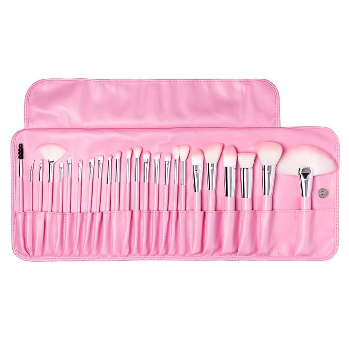 Cotton Candy 24 Piece Makeup Brush Set-Lola Monroe Boutique