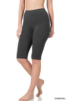 Cotton Capri Leggings ( Black and Charcoal)-Lola Monroe Boutique