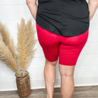 Cotton No Chub Rub Bike Shorts with Pockets (Burgundy)-Lola Monroe Boutique