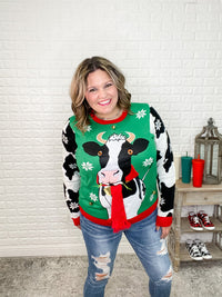 Cow Bell Ugly Christmas Sweaters-Lola Monroe Boutique