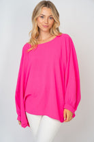 "Creekside" Oversized Long Sleeve-Lola Monroe Boutique