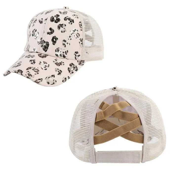 Criss Cross Ponytail Hat (Multiple Colors)