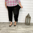 Cropped Pant with Ankle Tie Detail-Lola Monroe Boutique