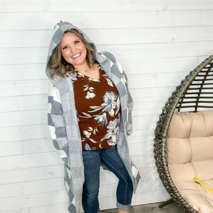 "Cuddle Up" Long Sleeve Hooded Cardigan