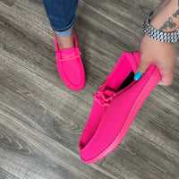 Custom Sneakers "Dude" Dupe (Hot Pink)-Lola Monroe Boutique