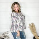 "Cutter" Floral Long Sleeve U Neck-Lola Monroe Boutique