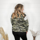 "Dare Me" Long Sleeve Camo and Sequin Accent-Lola Monroe Boutique