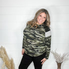 "Dare Me" Long Sleeve Camo and Sequin Accent-Lola Monroe Boutique