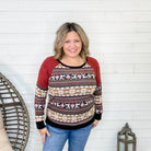 "Dasher" Argyle Reindeer Sweater-Lola Monroe Boutique