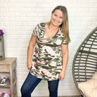 "Delta" Camo V-Neck-Lola Monroe Boutique