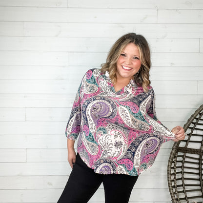 "Determination" Lizzy 3/4 Sleeve Split Neck