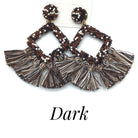 Diamond Beaded Earrings-Lola Monroe Boutique