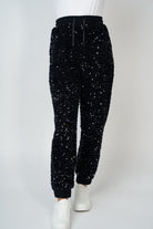 "Disco Diva" Velvet and Sequin Joggers (Multiple Colors)-Lola Monroe Boutique