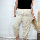 "Disco Diva" Velvet and Sequin Joggers (Multiple Colors)-Lola Monroe Boutique