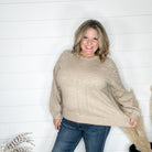 "Discreet" Long Sleeve Pearl Embellished Balloon Sleeve Sweater-Lola Monroe Boutique