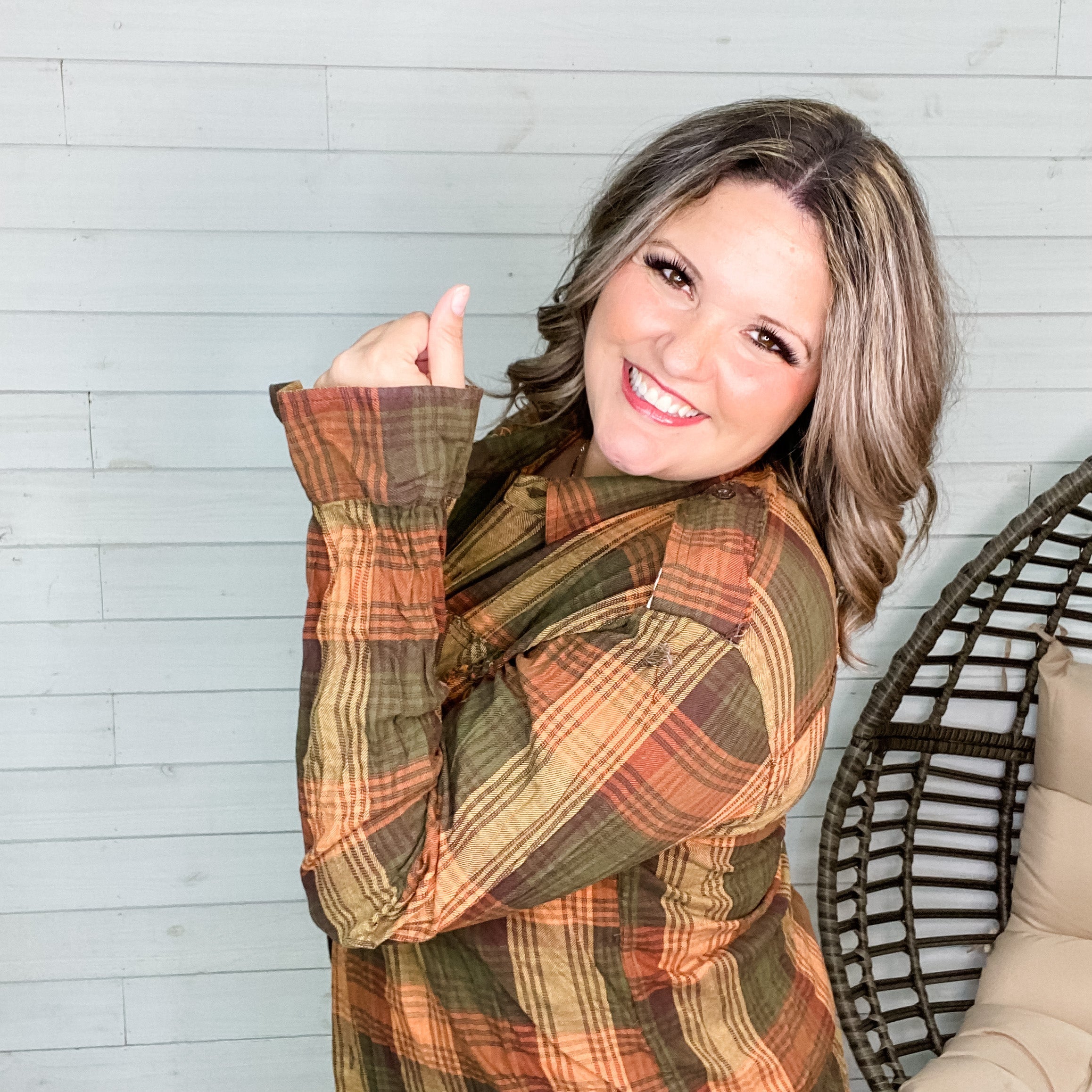 Distressed Flannel (Multiple Colors)-Lola Monroe Boutique