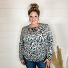 "Dixie" Animal Print Long Sleeve with Criss Cross Design (Grey)-Lola Monroe Boutique