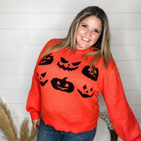 Doorbuster Jack O Lantern Balloon Sleeve Sweater