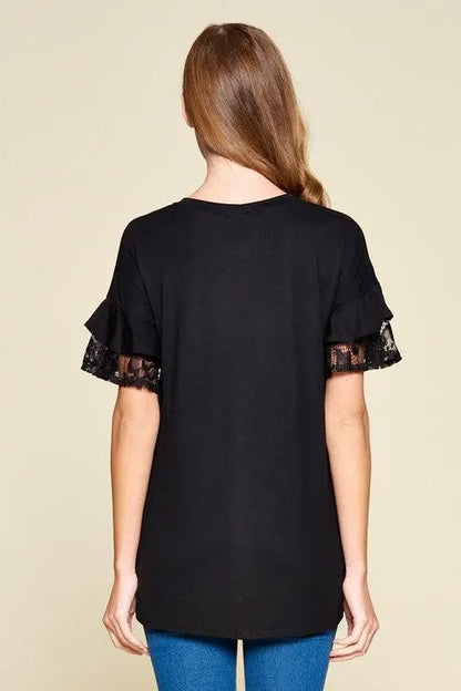 Double Ruffle Tunic Top (Multiple Colors)